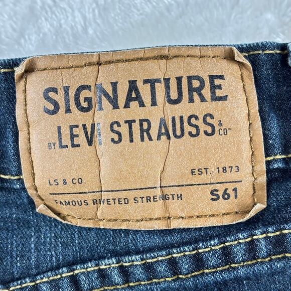 Levi Strauss Signature Jeans Men's 34x34 Relaxed Dark Wash - Picture 9 of 12